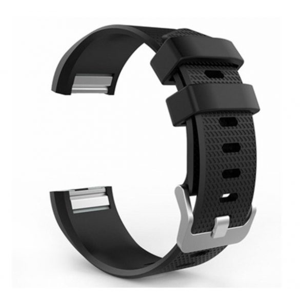 Curea (personalizată, silicon, reglabilă) negru Fitbit Charge 2