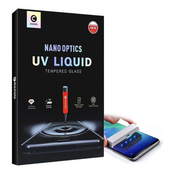 Sticlă de protecție pentru ecran MOCOLO UV LIQUID (capac complet 3D, curbat, rezistent la zgârieturi, 0.3mm, 9H + lampă UV) TRANSPARENT Huawei P40 Pro 5G, Huawei P40 Pro+ 5G