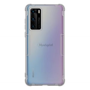 Protector de telefon din silicon NILLKIN NATURE (rezistență medie la impact, colț cu pernă de aer, 0,6 mm, ultra-subțire) GRI Huawei P40