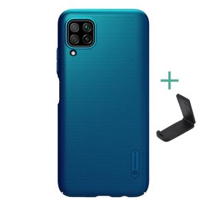 NILLKIN SUPER FROSTED plastic protecțiede telefon (cauciucat suprafață aspră + suport desktop) CUTTING albastruHuawei P40 Lite 4G / Nova 6 SE