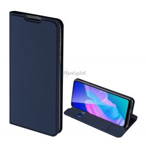 Husa DUX DUCIS SKIN PRO in picioare, efect piele (FLIP, deschidere laterala, suport card bancar, functie suport birou) ALBASTRU INCHIS Huawei P40 Lite E / Y7p