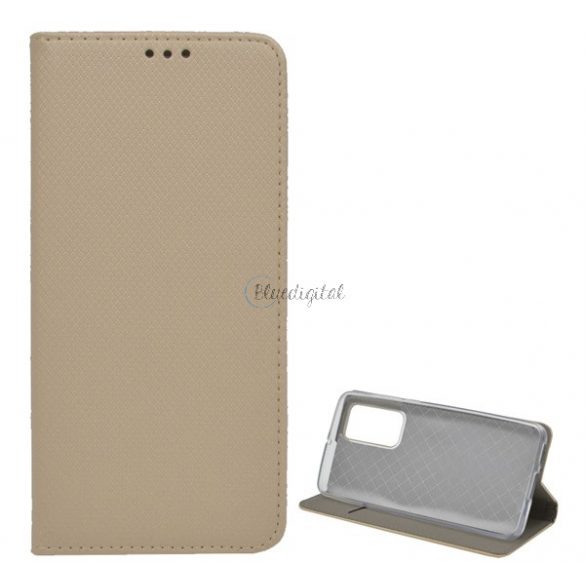 Carcasa in picioare, efect piele (FLIP, deschidere laterala, functie suport de masa, model romb) GOLD Huawei P40