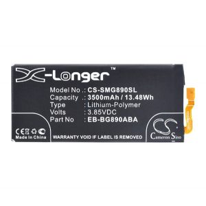 Baterie CAMERON SINO Li-Polymer (3,85V/3500mAh, compatibil cu Samsung EB-BG890ABA) NEGRU Samsung Galaxy S6 Active (SM-G890)