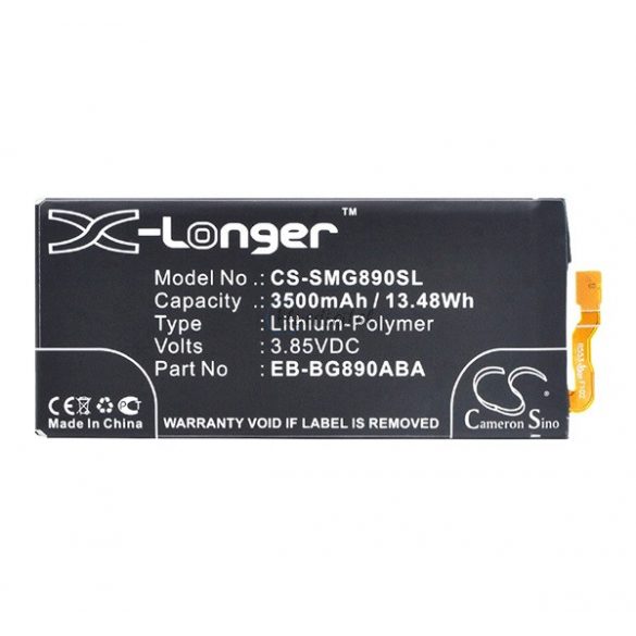 Baterie CAMERON SINO Li-Polymer (3,85V/3500mAh, compatibil cu Samsung EB-BG890ABA) NEGRU Samsung Galaxy S6 Active (SM-G890)