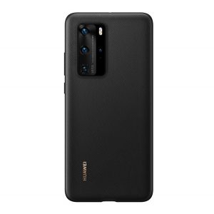 Protectie telefon din plastic HUAWEI (spate din piele) NEGRU Huawei P40 Pro 5G