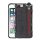 Protectie de telefon din silicon (rezistenta medie la impact, functie de suport de birou, suport card bancar, spate textil + curea pentru incheietura) NEGRU Apple iPhone 6 Plus 5.5, Apple iPhone 6S Plus 5.5, Apple iPhone 7 Plus