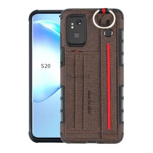 Protectie din silicon pentru telefon (rezistenta medie la impact, functie suport de birou, suport card bancar, text) MARO INCHIS Samsung Galaxy S20 Plus 5G (SM-G986), Samsung Galaxy S20 Plus (SM-G985F)