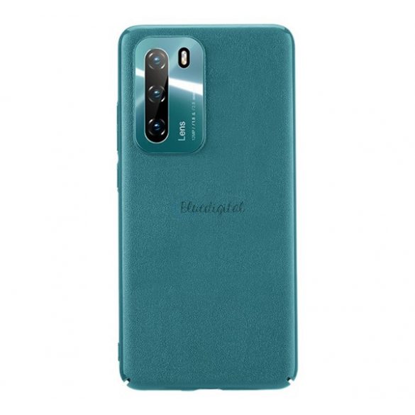 Protectie din plastic pentru telefon JOYROOM STAR LORD (ultra-subtire, cadru metalic de protectie a camerei, acoperire cu efect piele) VERDE Huawei P40