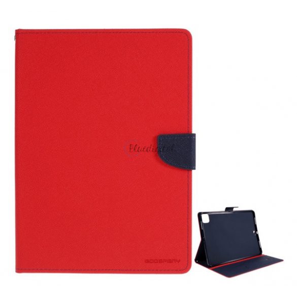 Husă MERCURY Goospery Fancy în picioare, efect piele (FLIP, deschidere laterală, suport de masă, model textil) RED Apple IPAD Pro 12.9 (2020)