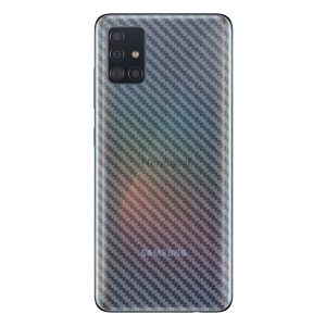 IMAK folie de acoperire spate (rezistentă la zgârieturi, fără amprente, acoperire completă, model de carbon) pentru Samsung Galaxy A51 (SM-A515F)