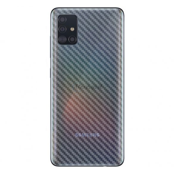 IMAK folie de acoperire spate (rezistentă la zgârieturi, fără amprente, acoperire completă, model de carbon) pentru Samsung Galaxy A51 (SM-A515F)