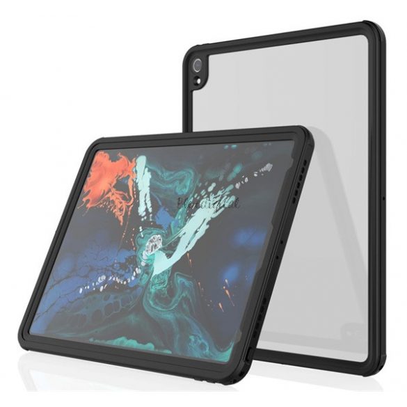 Husă impermeabilă / rezistentă la apă, AQUA (până la 3 metri, IP68, impact mediu, colț hover) negru Apple IPAD Pro 12.9 (2018)