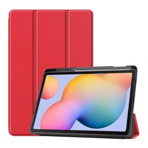 Husă stativă cu efect de piele (FLIP activ, deschidere laterală, suport de birou TRIFOLD, suport S Pen) PIROS Samsung Galaxy Tab S6 Lite 10.4 WIFI (SM-P610) 2020, Samsung Galaxy Tab S6 Lite 10.4 LTE (