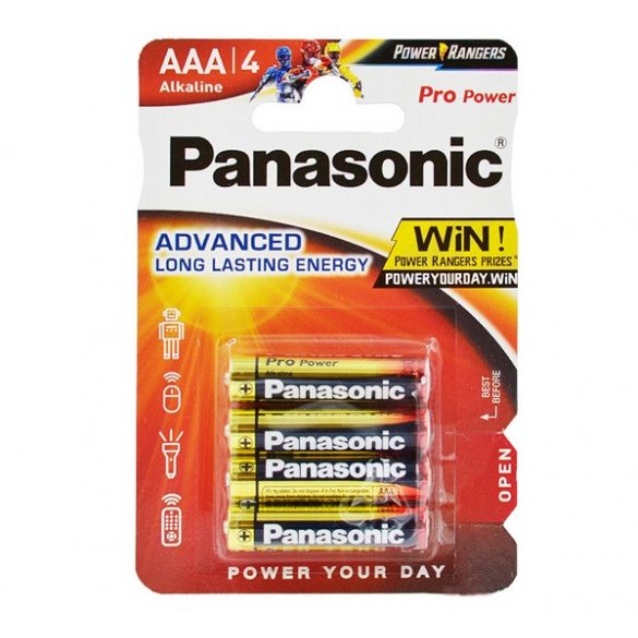 Baterie durabilă PANASONIC PRO POWER (AAA, LR03PPG, 1,5 V, alcalină) 4 buc/pachet