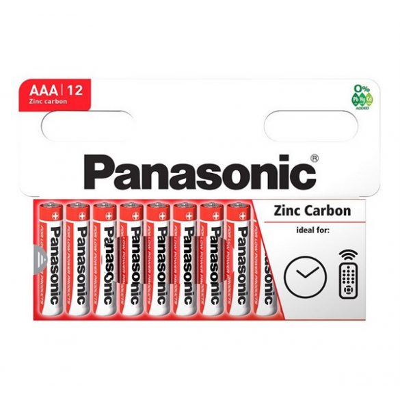 Baterie PANASONIC cu durată lungă de viață (AAA, R03RZ, 1.5V, zinc-carbon) 12 buc / pachet