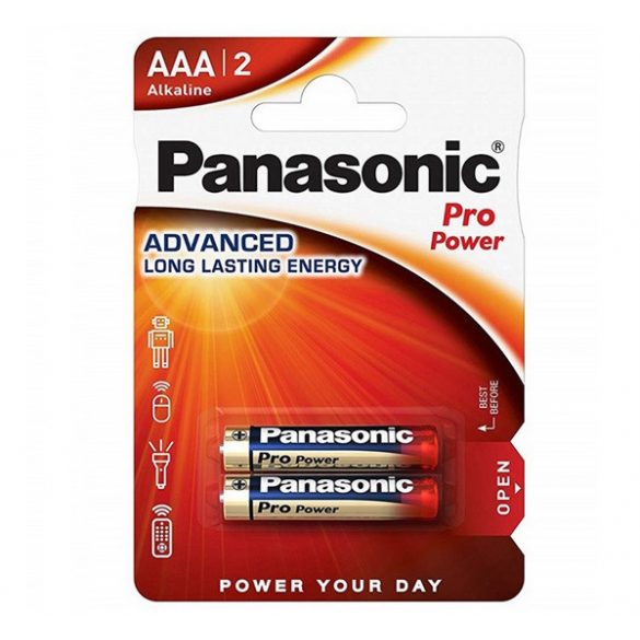 Baterie super-durabilă PANASONIC PRO POWER (AAA, LR03PPG, 1,5 V, alcalină) 2 buc/pachet