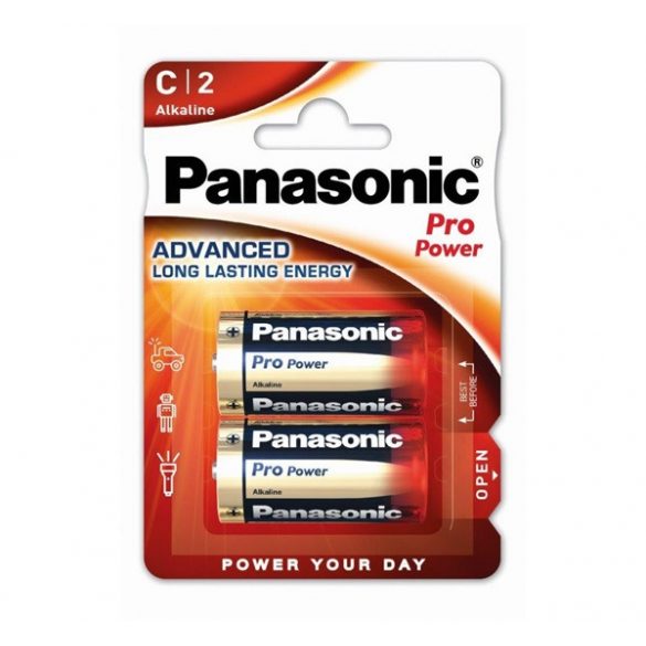 Baterie durabilă PANASONIC PRO POWER (C/baby, LR14, 1.5V, alcalină) 2 buc/pachet