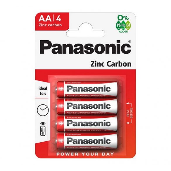 Baterie PANASONIC (AA, R6R, 1.5V, zinc-carbon) 4 buc/pachet