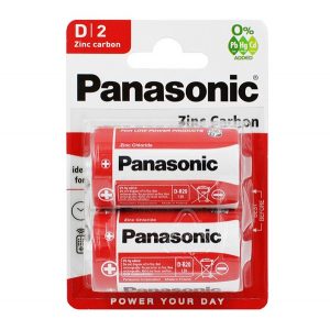 Baterie PANASONIC de lungă durată (D/goliate, R20, 1.5V, zinc-mangan) 2 buc / pachet