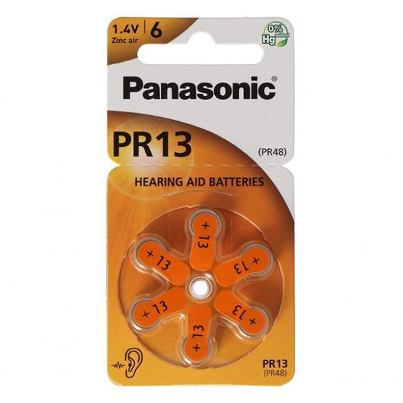 Baterie PANASONIC (PR13L/6LB, 1.4V, zinc-aer) 6 buc/pachet