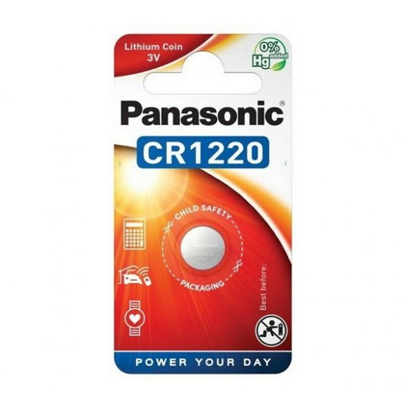 PANASONIC celulă buton (CR1220, 3V, litiu) 1 buc / pachet