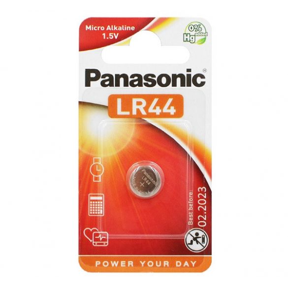 Pilă buton PANASONIC (LR44L/1BP, 1,5V, alcalină) 1buc/pachet