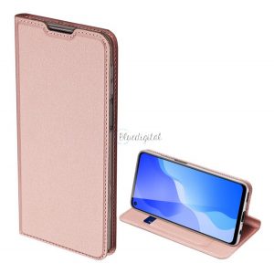 Husa DUX DUCIS SKIN PRO in picioare, efect piele (FLIP, deschidere laterala, suport card bancar, functie suport birou) GOLD Huawei P40 Lite 5G / nova 7 SE