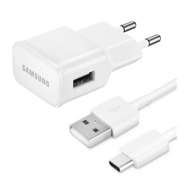 Încărcător de rețea SAMSUNG mufă USB (10W + cablu EP-DN930E tip C) ALB