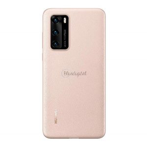 Protectie telefon din plastic HUAWEI (cauciucat, model textil) ROZ Huawei P40