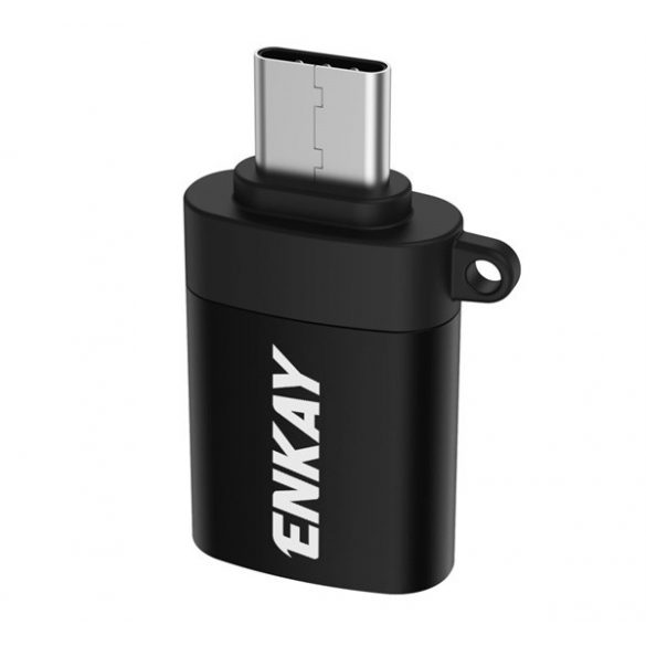 Adaptor ENKAY (priza USB - Type-C, OTG, transfer de date) NEGRU