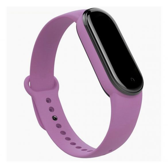 Curea de schimb (dimensiune personalizată, silicon) PURPLE Xiaomi Mi Band 5, Xiaomi Mi Band 6 NFC, Xiaomi Mi Band 7, Xiaomi Mi Band 6