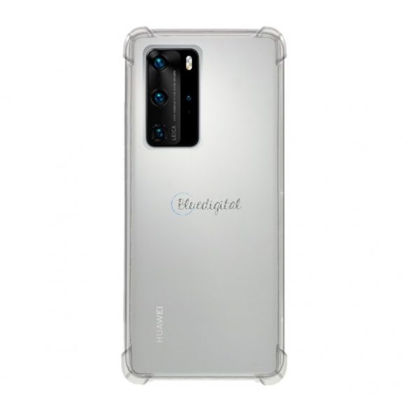 Protectie telefon din plastic ROAR JELLY ARMOR (cadru din silicon, rezistenta medie la impact, colt cu perna de aer) TRANSPARENT Huawei P40 Pro 5G