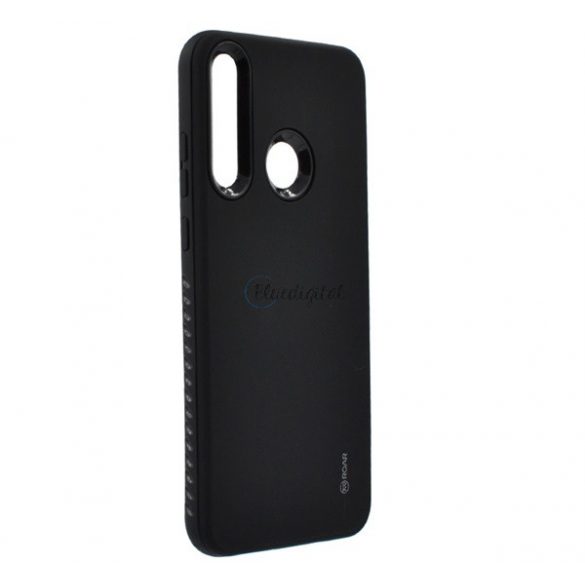 Protector de telefon din silicon ROAR RICO ARMOR (rezistenta la impact mediu, spate din plastic, mat) NEGRU Huawei Y6p