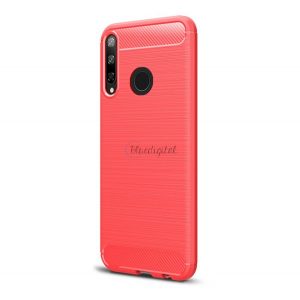 Protectie din silicon pentru telefon (rezistenta medie la impact, colt cu perna de aer, periat, model carbon) ROSU Huawei P40 Lite E / Y7p