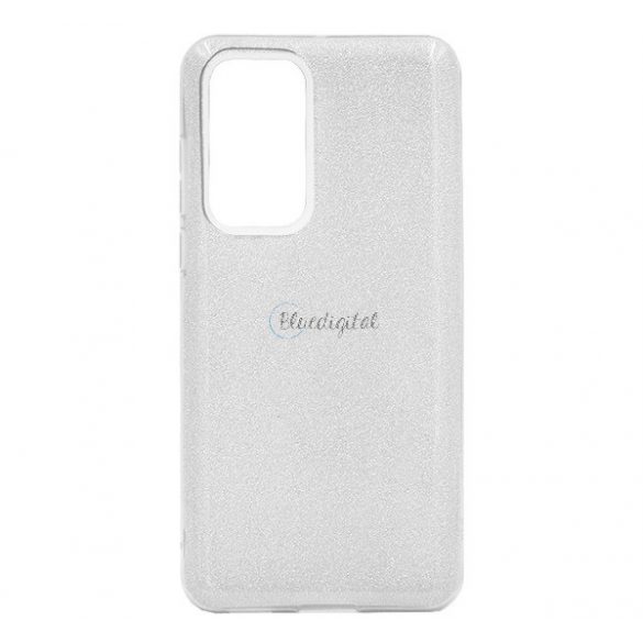 Protectie de telefon din silicon (interior din plastic, spate lucios) SILVER Huawei P40