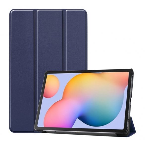 Husă stativă cu efect de piele (FLIP, deschidere laterală, funcție suport pentru birou TRIFOLD) CUSHION albastruSamsung Galaxy Tab S6 Lite 10.4 WIFI (SM-P610) 2020, Samsung Galaxy Tab S6 Lite 10.4 LTE (SM-P615) 2020,