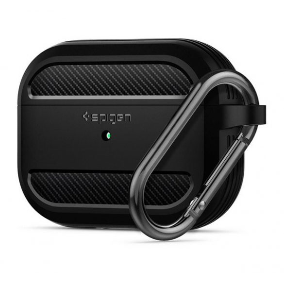 Husa din silicon SPIGEN RUGGED ARMOR (rezistenta la socuri, carabina) NEGRA Apple AirPods Pro