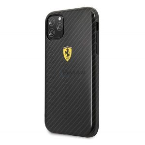 CG MOBILE Ferrari Scuderia protectie telefon din plastic (model carbon) NEGRU Apple iPhone 11 Pro