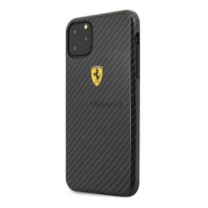 CG MOBILE Protectie telefon din plastic Ferrari Scuderia (model carbon) NEGRU Apple iPhone 11 Pro Max