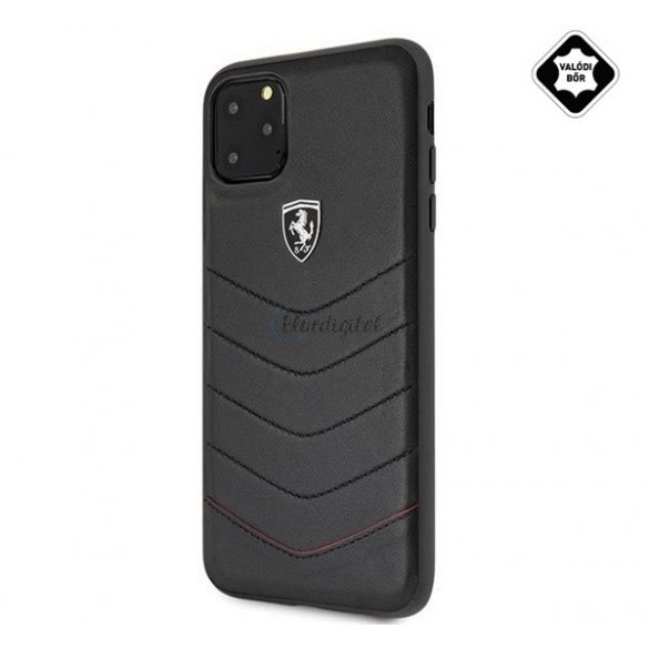 Protectie telefon CG MOBILE Ferrari Scuderia din plastic (spate din piele naturala) NEGRU Apple iPhone 11 Pro Max