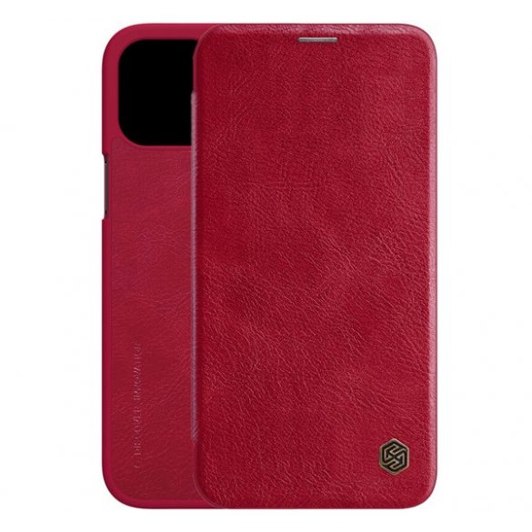 Husa NILLKIN QIN in picioare, efect piele (FLIP, deschidere laterala, suport card bancar) RED Apple iPhone 12 mini