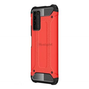 Protector de telefon din plastic Defender (rezistenta la impact mediu, colt cu perna de aer, interior din silicon, efect metalic) RED Honor X10 5G