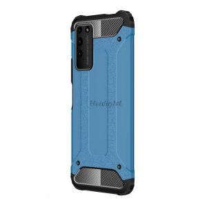 Protector de telefon din plastic Defender (rezistenta la impact mediu, colt cu perna de aer, interior din silicon, efect metalic) ALBASTRU DESCHI Honor X10 5G