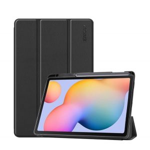 Husă ENKAY în picioare, efect piele (FLIP activ, deschidere laterală, TRIFOLD, suport desktop, suport creion) NEGRU Samsung Galaxy Tab S6 Lite 10.4 WIFI (SM-P610) 2020, Samsung Galaxy Tab S6 Lite 10.4 LTE (SM-P615) 2020, Samsung Galaxy Tab S6 Lite 1