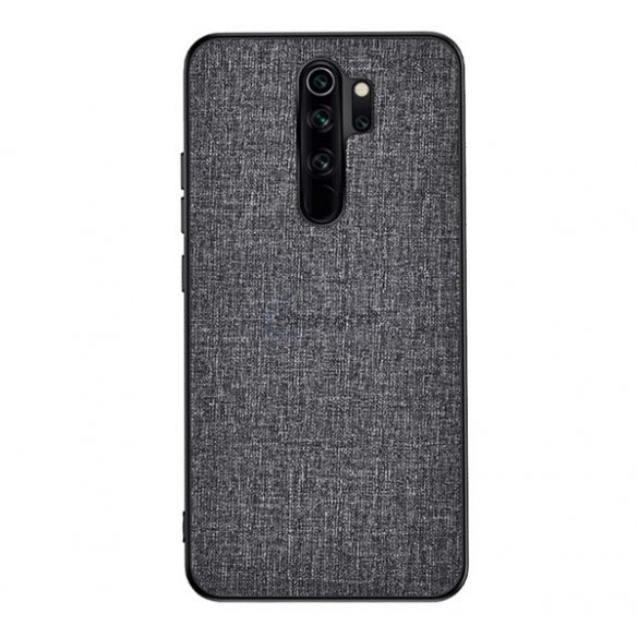 Protectie din plastic pentru telefon (rezistenta medie la impact, cadru silicon, spate textil) GREY Xiaomi Redmi 9