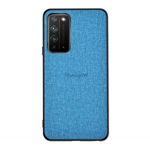 Protecție din plastic pentru telefon (rezistență medie la impact, cadru din silicon, spate textil) ALBASTRU DESCHIS Honor X10 5G