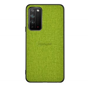 Protectie din plastic pentru telefon (rezistenta medie la impact, cadru silicon, spate textil) VERDE Honor X10 5G