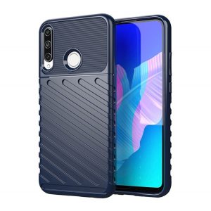 Protectie de telefon din silicon (rezistenta la impact mediu, cu dungi, model convex) ALBASTRU INCHIS Huawei P40 Lite E / Y7p