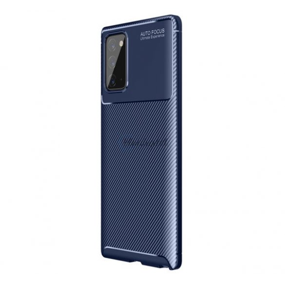 Protector din silicon pentru telefon (rezistență medie la impact, colț cu perne de aer, model carbon) ALBASTRU ÎNCHIS Samsung Galaxy Note 20 5G (SM-N981F), Samsung Galaxy Note 20 (SM-N980F)