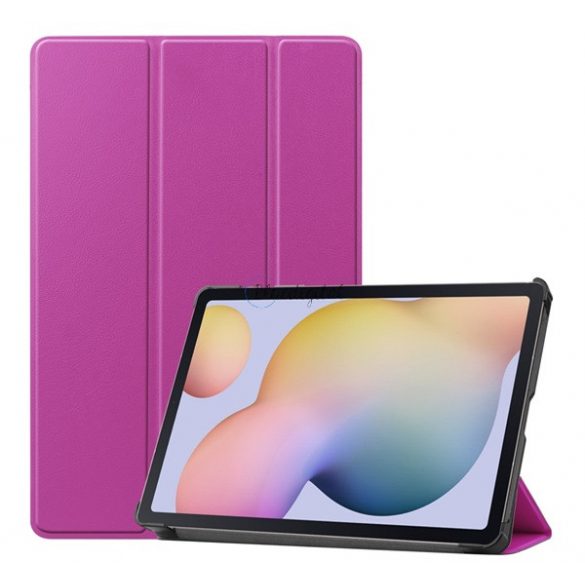 Husă în picioare, efect piele (FLIP activ, deschidere laterală, TRIFOLD, suport de birou) PURPLE Samsung Galaxy Tab S7 WIFI (SM-T870), Samsung Galaxy Tab S7 LTE 5G (SM-T876), Samsung Galaxy Tab S7 LTE (SM-T875) ), Samsung Galaxy Tab S8 WIFI (SM-X700